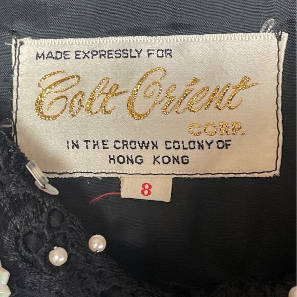 East Orient Womens Black Sequin & Pearl Embellished Jacket Size 8 Lightweight - Picture 6 of 7